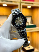 Luxury Stainless Steel Skeleton Watch